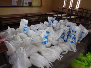 Packages of 10Kg maize flour.
